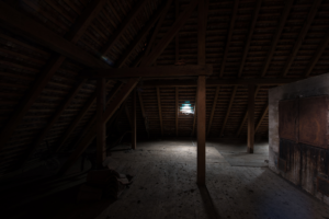 attic with small light